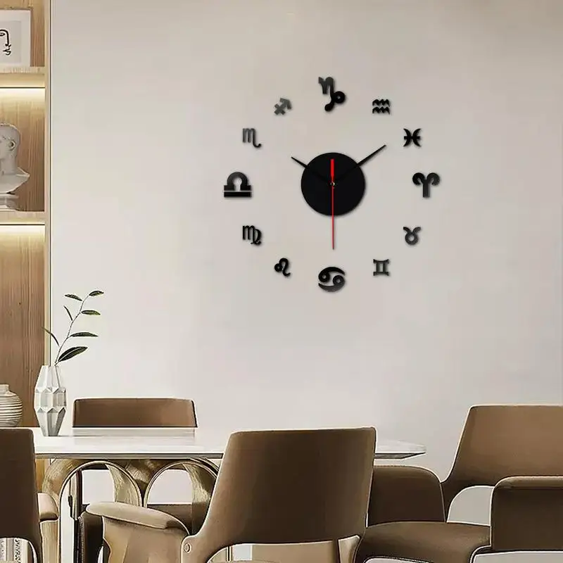 3D Wall Clock DIY Frameless Wall Clock Wall Stickers Constellation Clock For Living Room Office Kitchen Decor