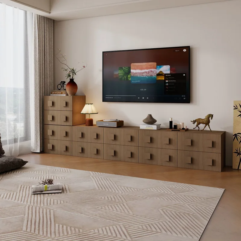 Card door cabinet, living room TV cabinet, multi-functional combination side cabinet, household storage and storage