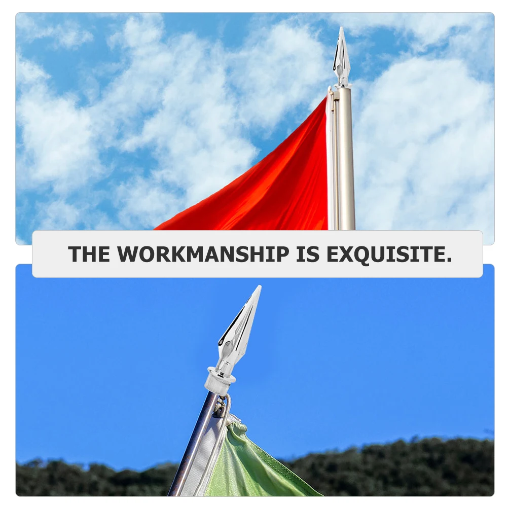 

2Pcs Plastic Flag Topper Replacement Elegant and Durable for Meeting Room Use Flag Topper Flagpole Head Plastic Flagpole