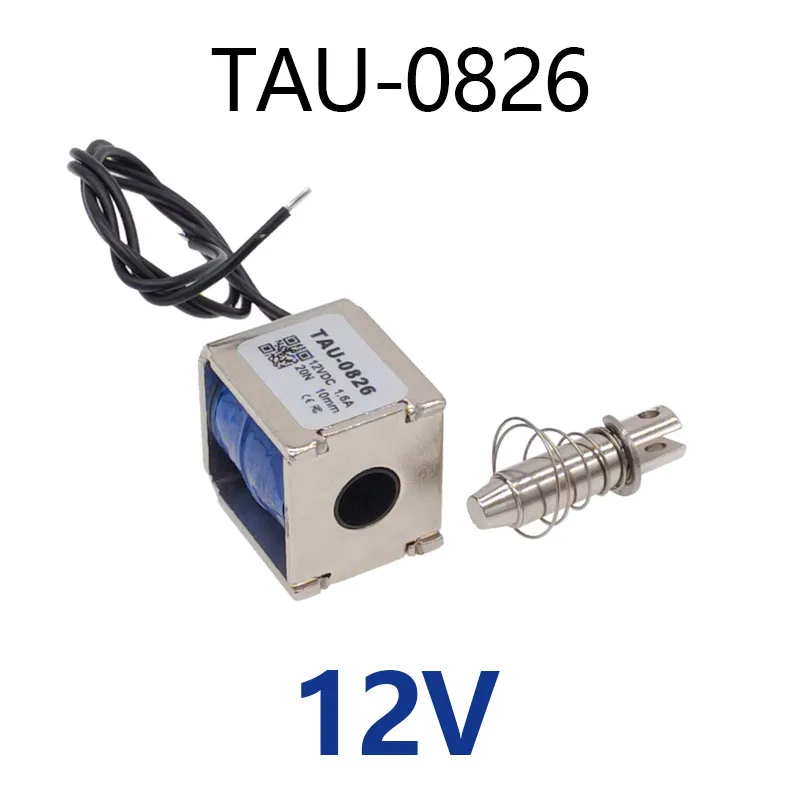 TAU-0826B 20N Lineaire Elektrische Magneet Frame Solenoid Elektromagneet Pull Push Slag 10Mm Dc 6V 12V 24V 0826