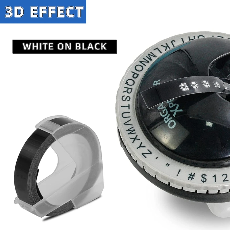 6 Pcs Label Tape Compatible With Dymo Embossing Label Tape For Dymo Label Maker 1880 Motex E-101 9Mm X 3M