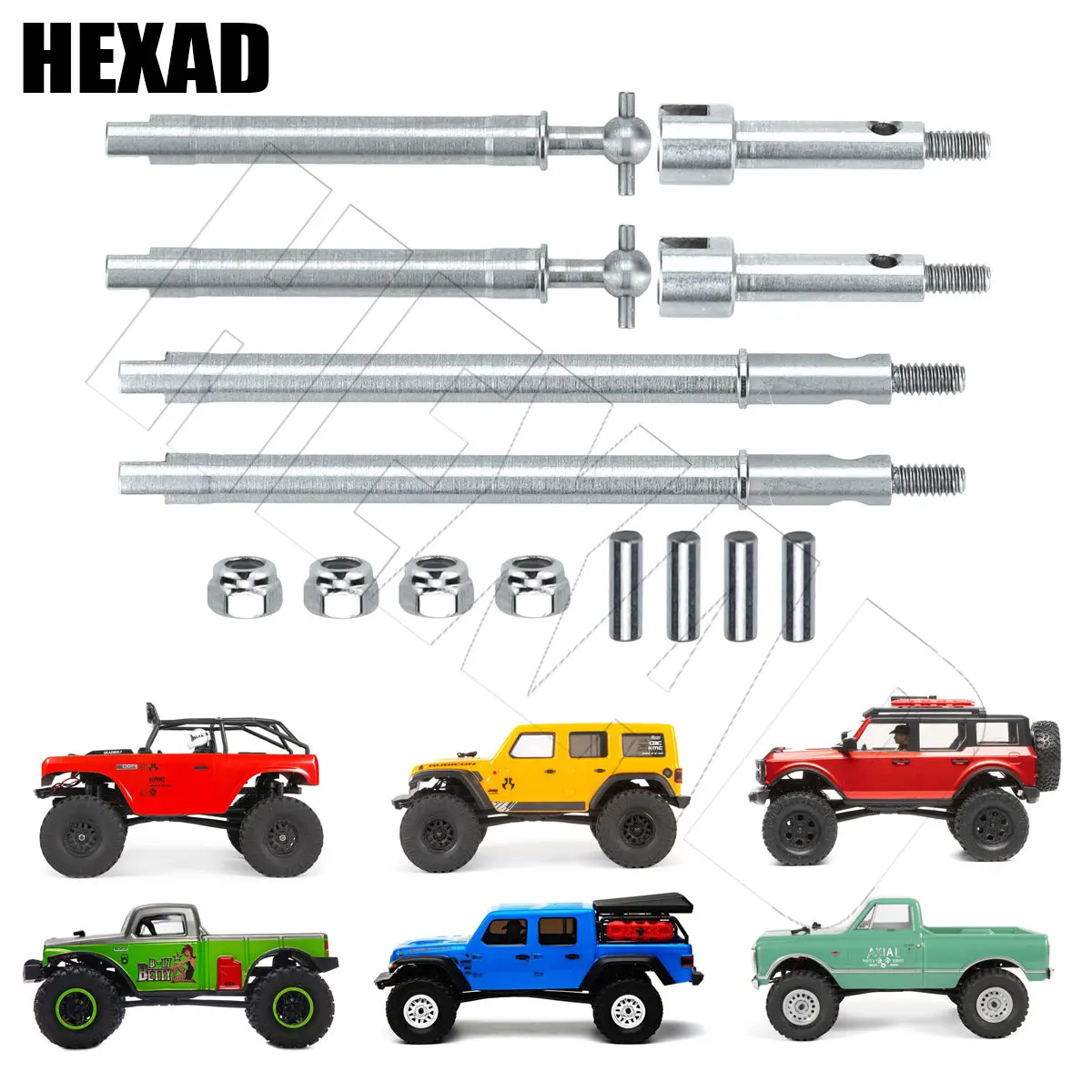 Axial SCX24 metalowy przednia i tylna oś ze stali nierdzewnej CVD zestaw wału napędowego do 1/24 SCX24 AXI00004 B17 90081 części do zdalnie