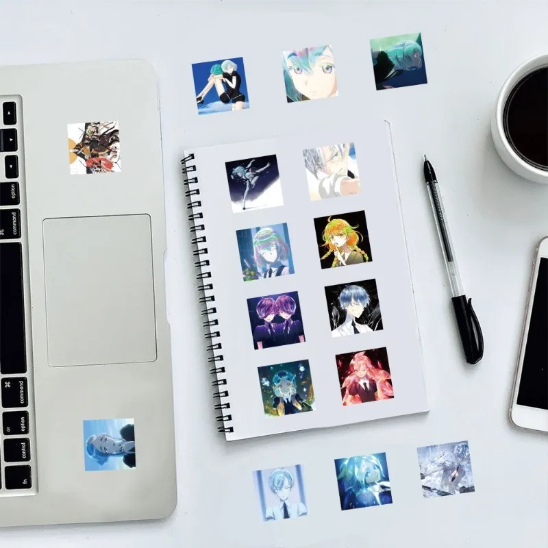 63pcs Cartoon Personality ‌Land of The Lustrous‌ Creative Graffiti Decorative Stickers