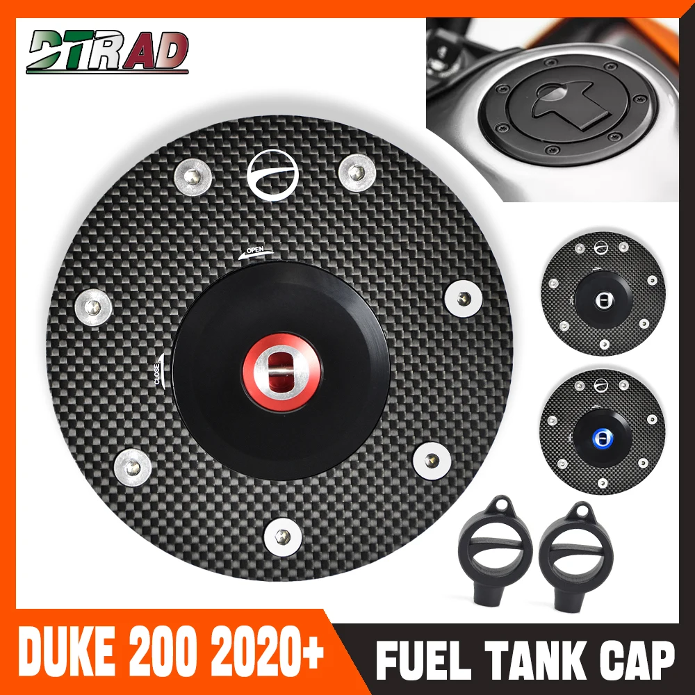 

For DUKE 200/790/390 2022 2020-2023 Motorcycle Accessories Carbon Fiber Fuel Tank Cap Gas Oil Air Intake Airbox Cover Anti-theft