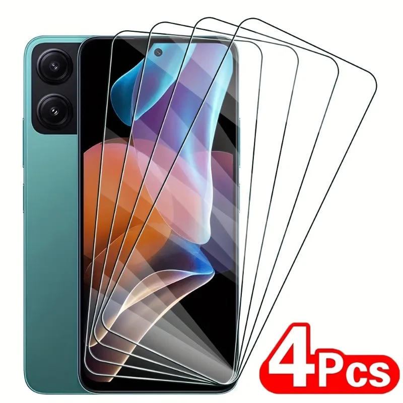 

4Pcs Ultra Clear Tempered Glass for Redmi Note 14 5G 13 12 Pro 14S 12S 11S Screen Protector for Redmi 15C 14C 13C 12C 10A Glass