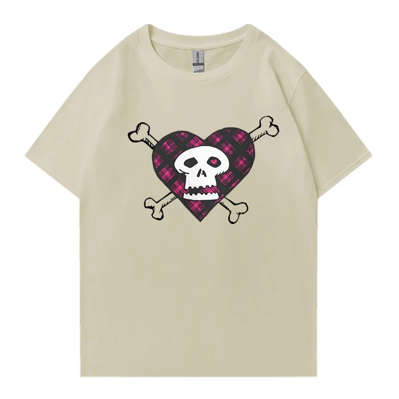 أفريل لافين شعار الشرير الصخرة 2000 تي شيرت الرجال النساء خمر الهيب هوب الشارع الشهير للجنسين الأسود المتضخم 100% الملابس القطنية