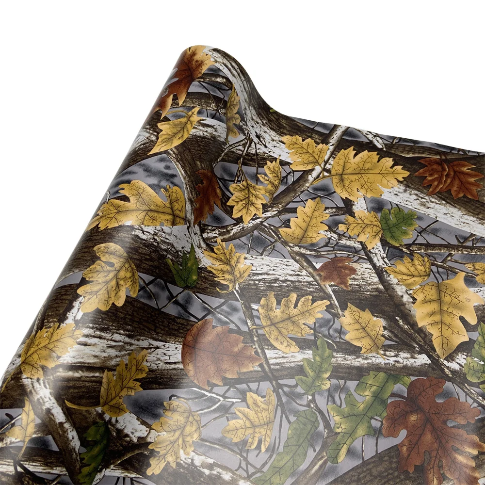 Natur Blatt Baum Camouflage Vinyl Wrap Film Auto Aufkleber Blase Kostenlose Camo Aufkleber Dekoration – Detail 7