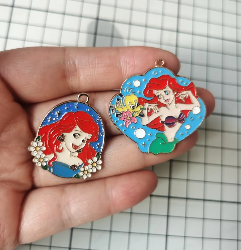 

10PCS cartoon Princess Pendant DIY Jewelry Necklace Earrings Bracelet Jewelry Earring Charms