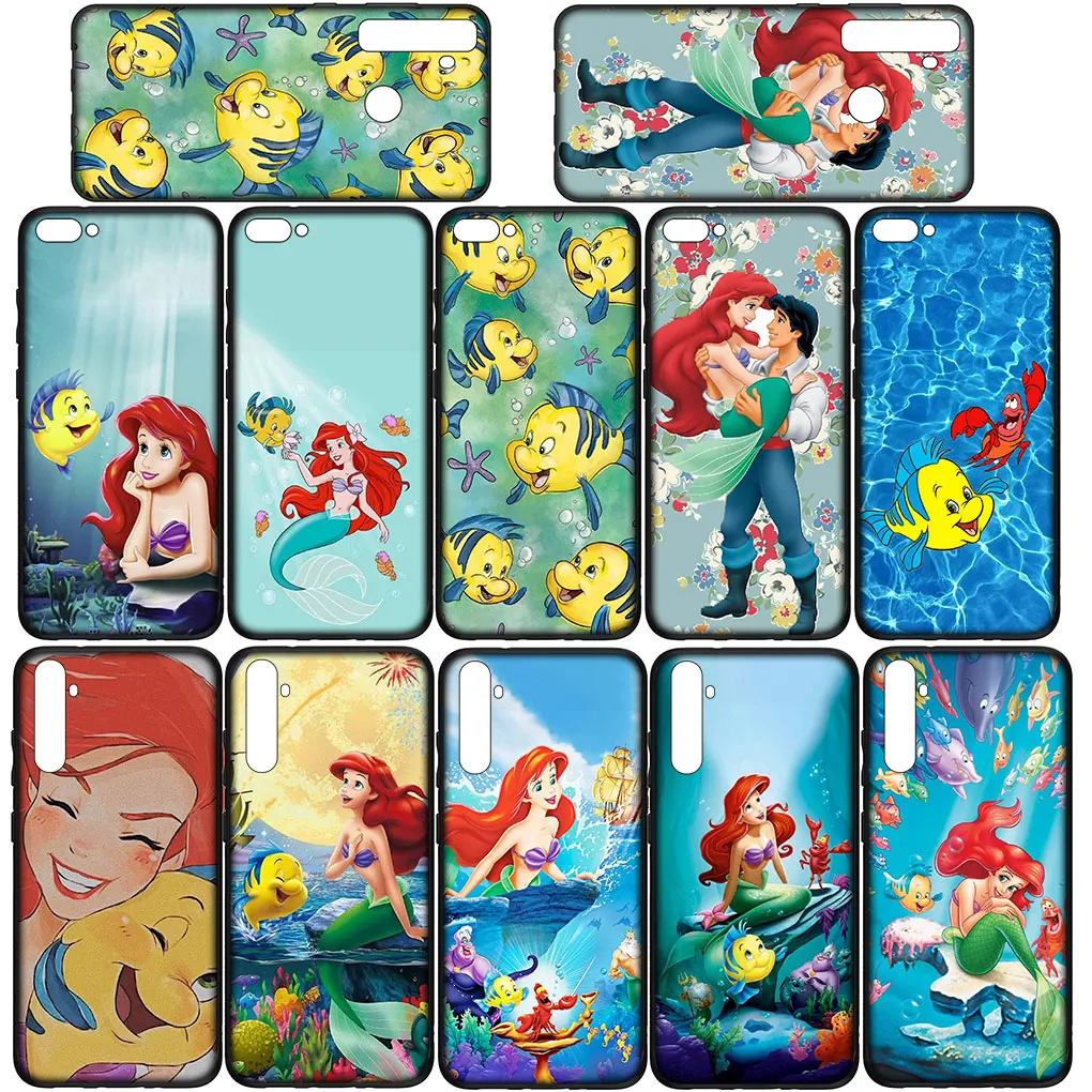 Ariel The Little Mermaid Soft Cover for Samsung Galaxy S23 S22 S21 S20 Fe Ultra S8 Plus A21S A71 A12 A13 Phone Case