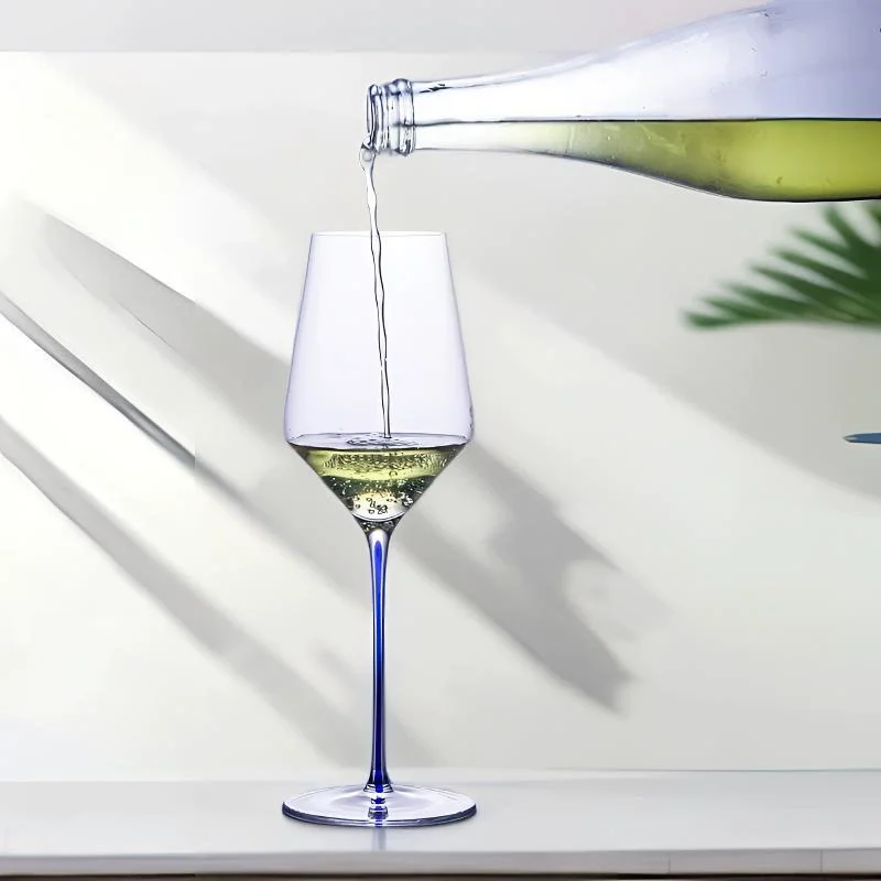 

2pcs High-End Crystal Glass Red Rod Champagne Wine Glass with High Foot for Cocktails - Premium Series