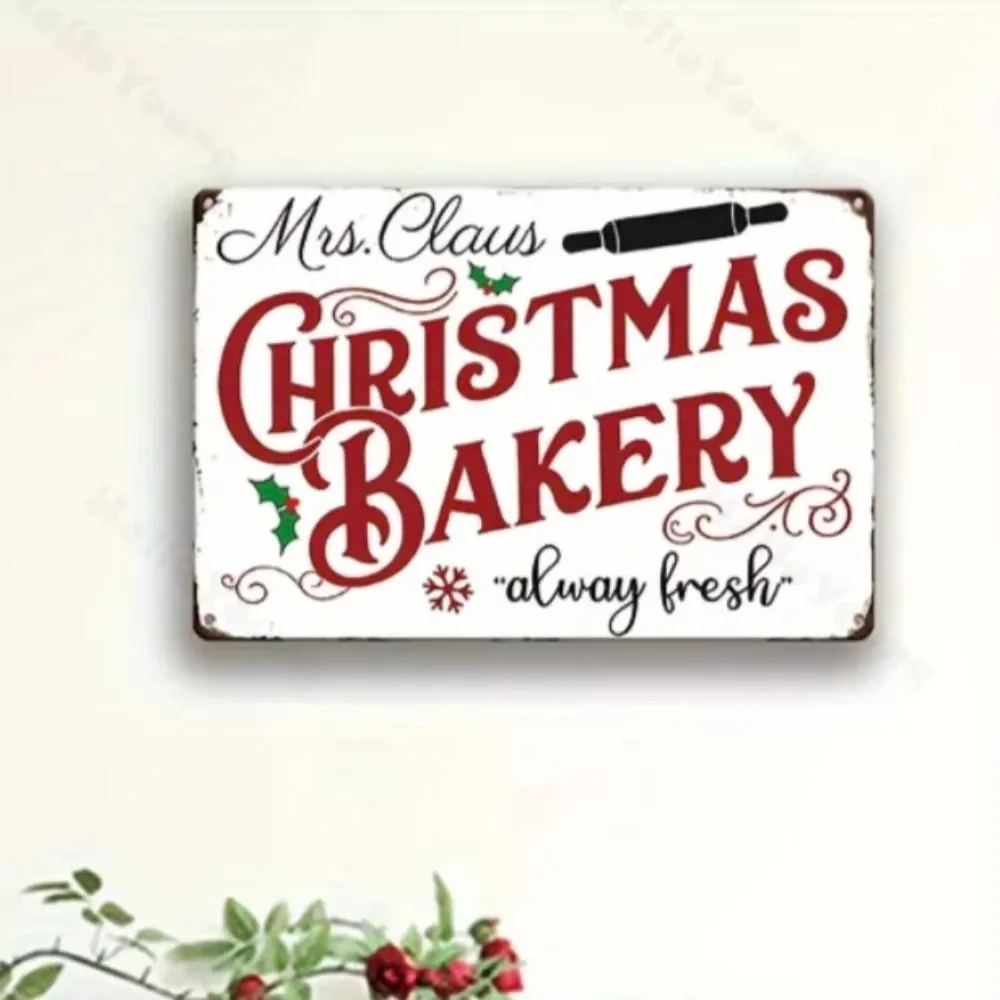 Christmas Holiday Metal Tin Sign - 