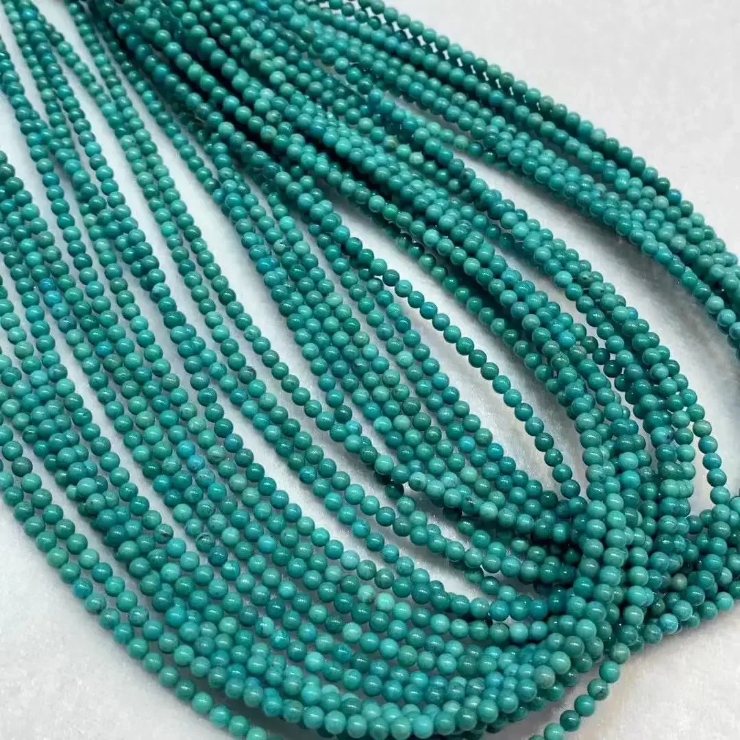 

Natural HUBEI Turquoise 2.7mm Loose Beads Making DIY Bracelet Necklace For Woman Gift For Jewelry Making Accessories Wholesale