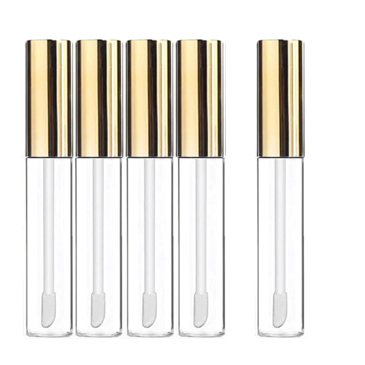 10ml Leere Lipgloss-Tuben, Transparente Lippenbalsam-Flaschen mit Gummistopfen für Frauen, DIY Make-up Lippenproben