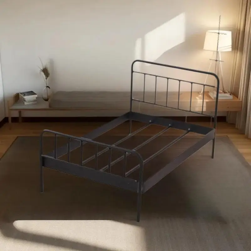 1:12 دمية مصغرة لتقوم بها بنفسك نموذج السرير الحديد ، دمية صغيرة أثاث غرفة نوم لعبة ملحق #5