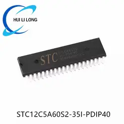 STC STC12C5A60S2-35I-PDIP40 STC12C5A60S2 35I PDIP40 12C5A60S2 Multi-Serial 8051 Single-Chip Microcomputer ISP EEPROM