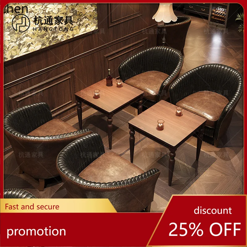 HXL Qingba Sofa Set Table and Chairs Small Bar Cafe Sofa