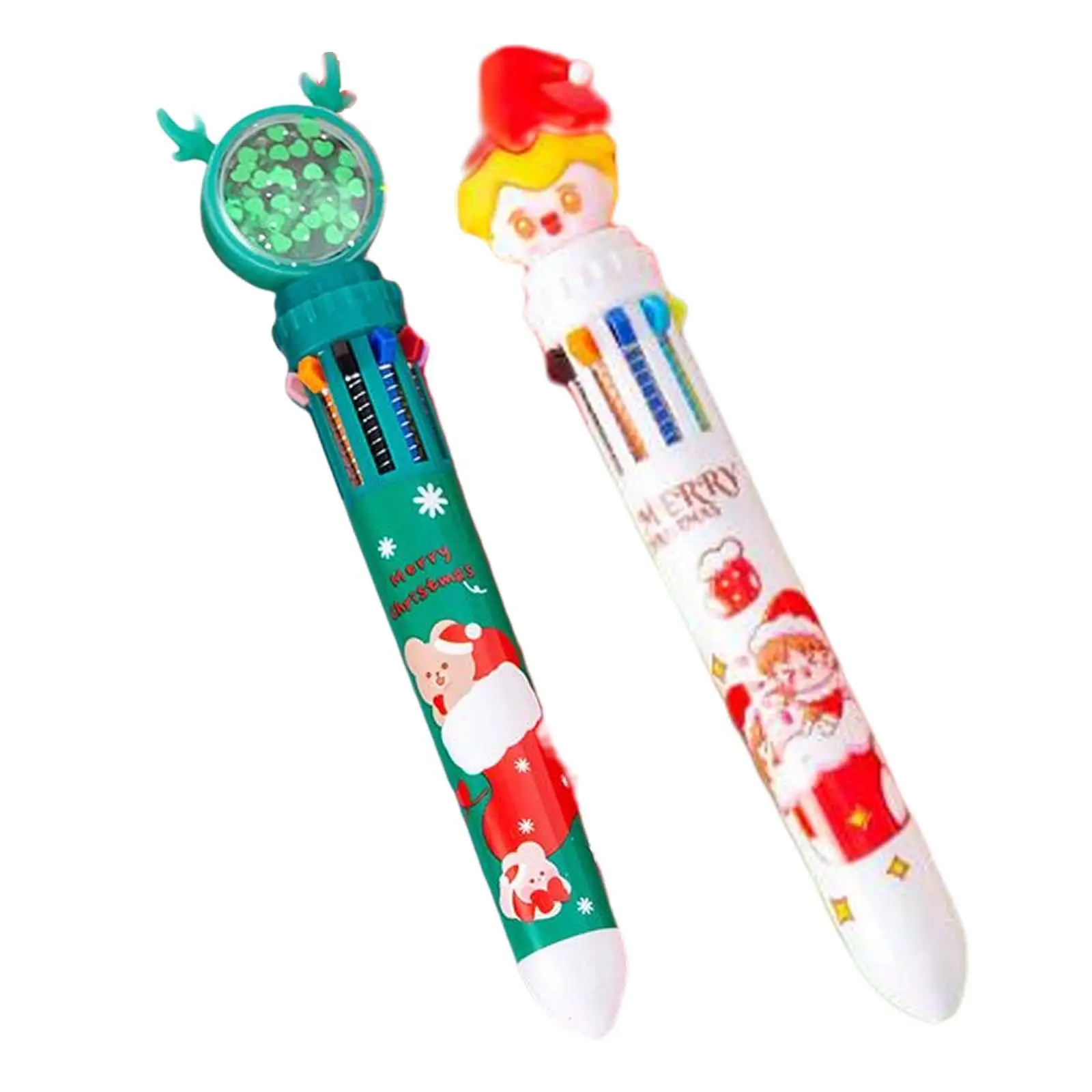 10 Colors Ballpoint Pen Creative Cartoon Shape 0.5mm 10 in 1 for Kids Gift