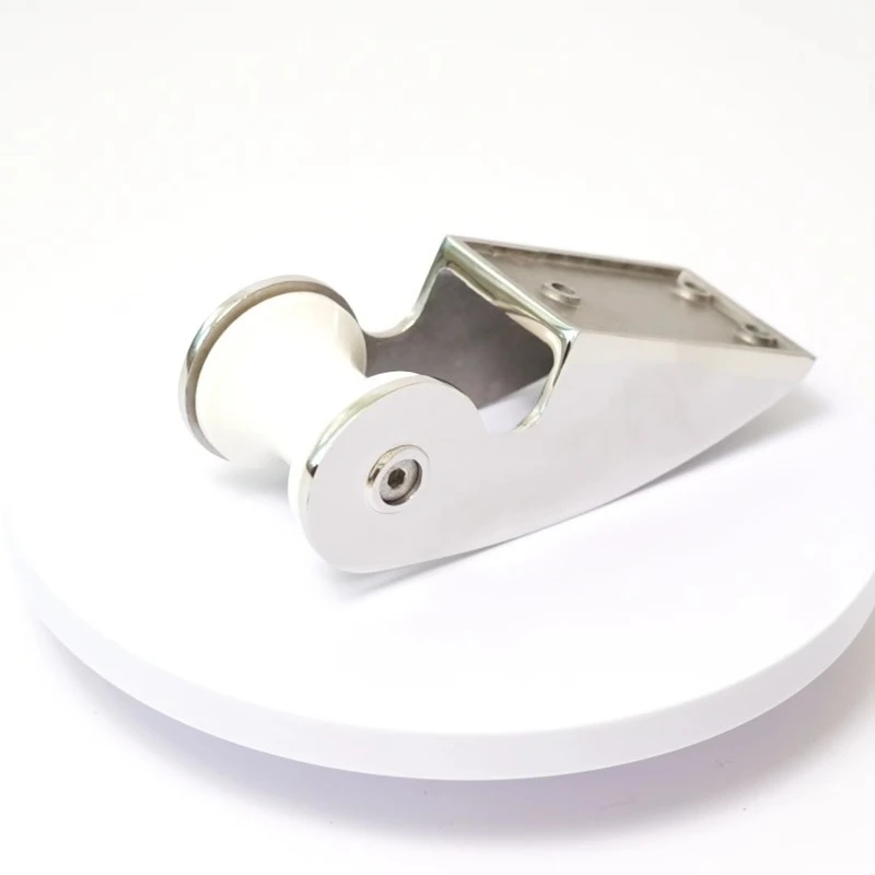 Stainless Steel 316 Marine Hardware High Polished Boat Parts Anchor Bow Roller with Rubber Base for Yacht