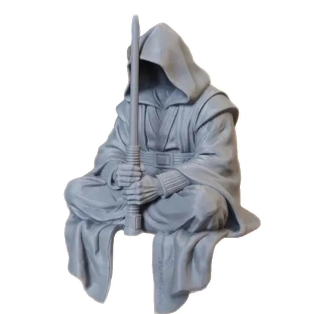 Collection Sitting Pose Ninja Ornaments Dark Style 3D Printed Warrior Figurine Home Decor Samurai Sculpture Office