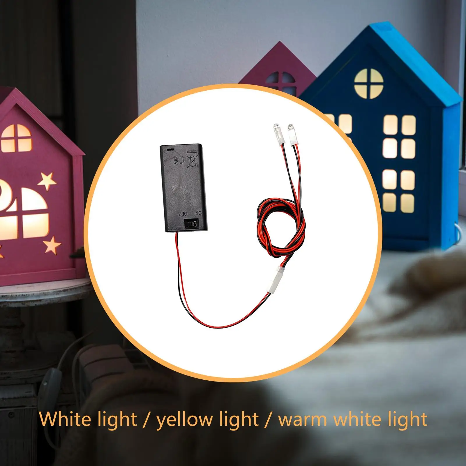 Kit de iluminación para casa de muñecas, soporte de batería Vintage con Mini lámpara LED, luces LED en miniatura superbrillantes de 3V, accesorio para casa de muñecas