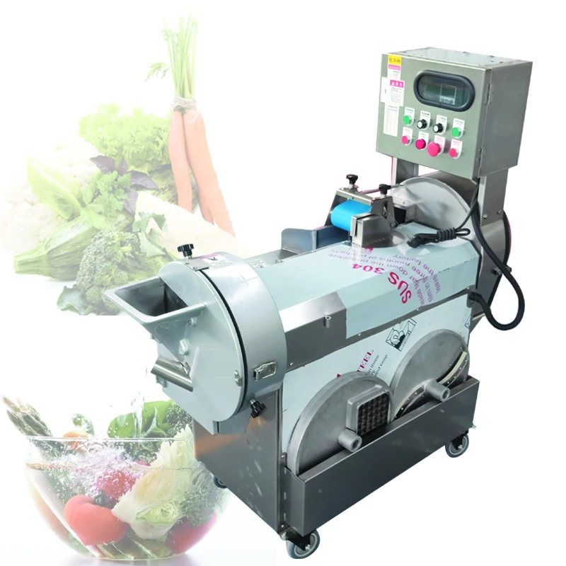 High Efficiency Multifunctional Vegetable Cutting Machine Commercial Fits Vegetable Cutting Needs Of Canteen And Food Preparatio
