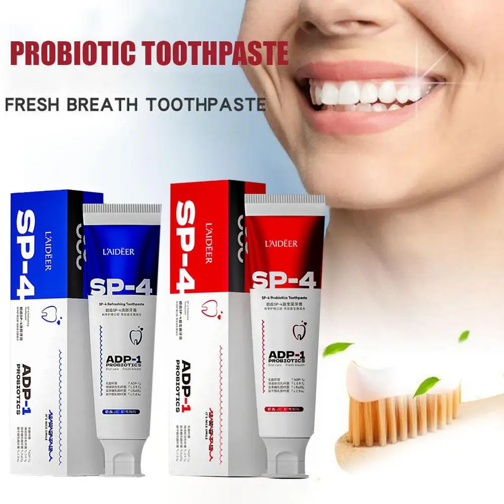 Sip-4 dentifricio probiotico schiarente macchia rimozione dentifricio probiotico alito fresco denti sbiancare dentifricio 120g