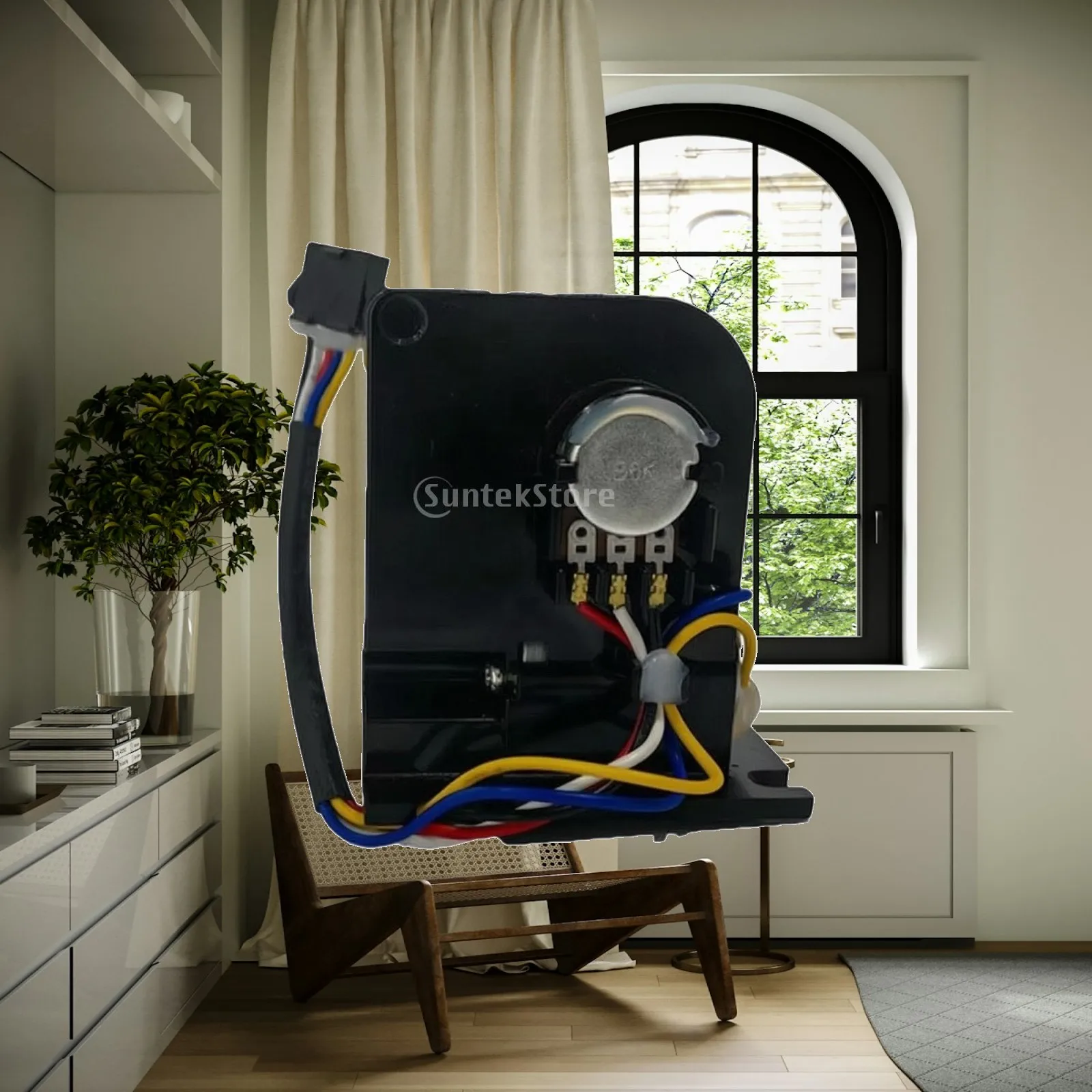 Exercise Machine Drive Motor with Attached Wiring and Mounted Base for Smooth Workout Performance