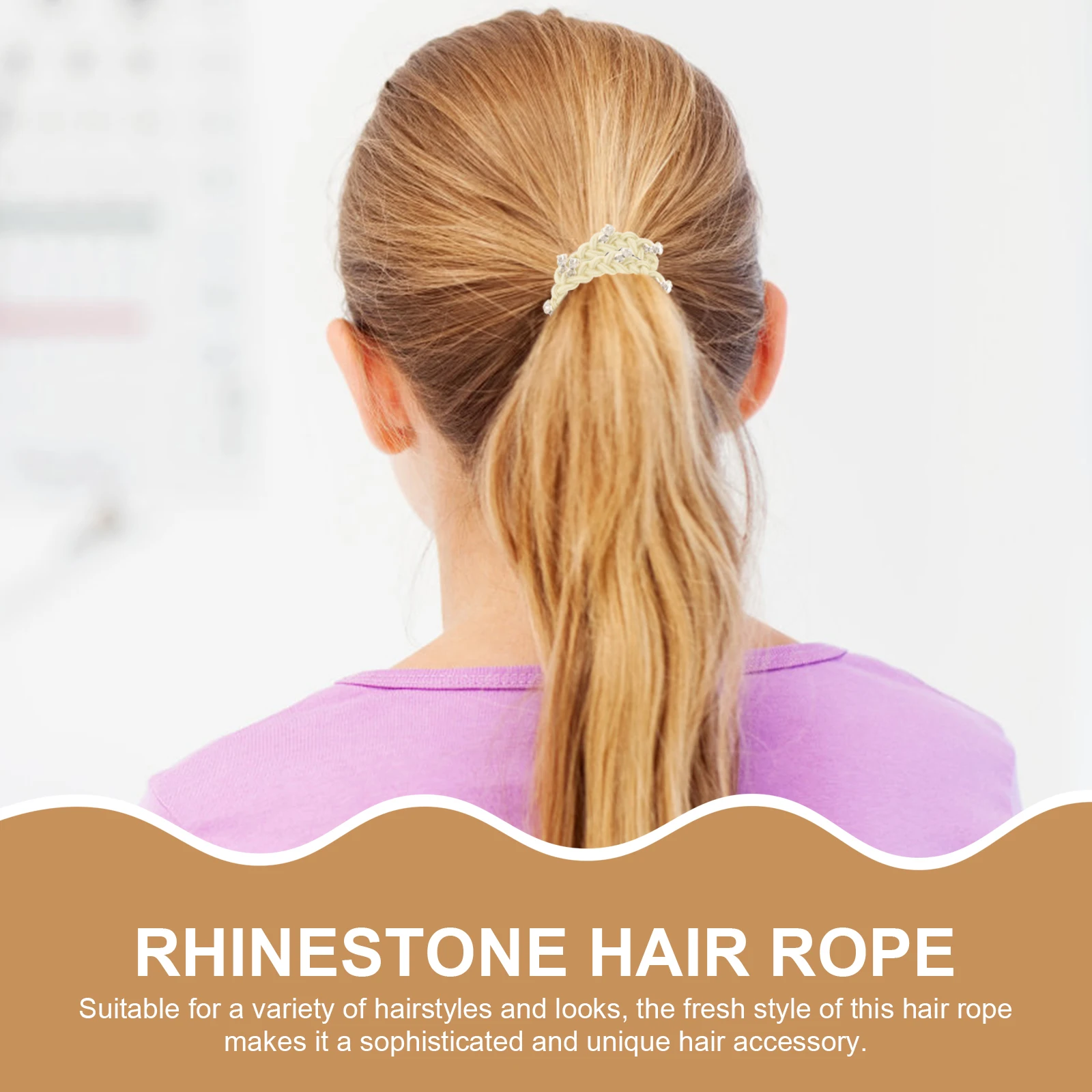 

Elastic Hair Ties Diamond encrusted Twist Rope Girls Accessories Stretchy Ponytail Holders Comfortable Scrunchies Hair