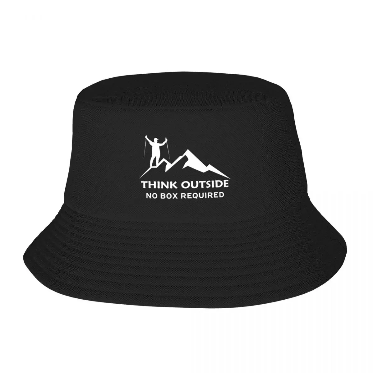 think outside no box required Bucket Hat summer hat Hood Christmas Hat Beach Outing Men's Caps Women's