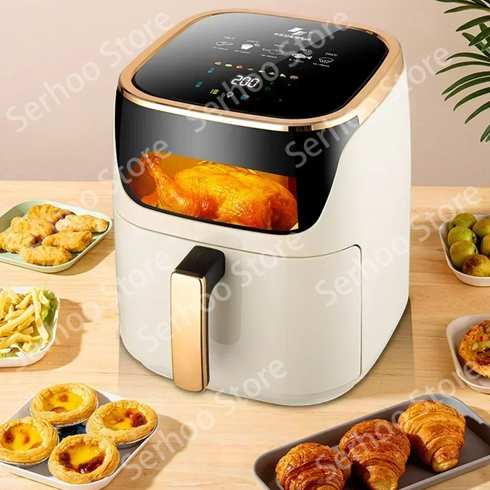 Smart Air Fryers 10L Large-capacity Household Multi-functional Smart Oil-free Smokeless Electric Oven AirFryers 220V