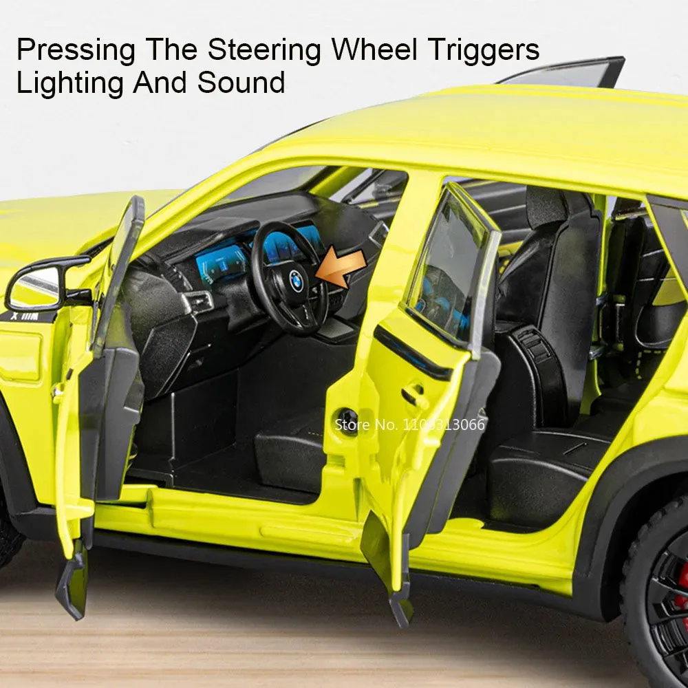 1:24 XM les 7 modèles de voiture en alliage moulé sous pression jouets miniatures 6 portes ouvertes son lumière retirer véhicules cadeaux d'anniversaire pour ami adulte