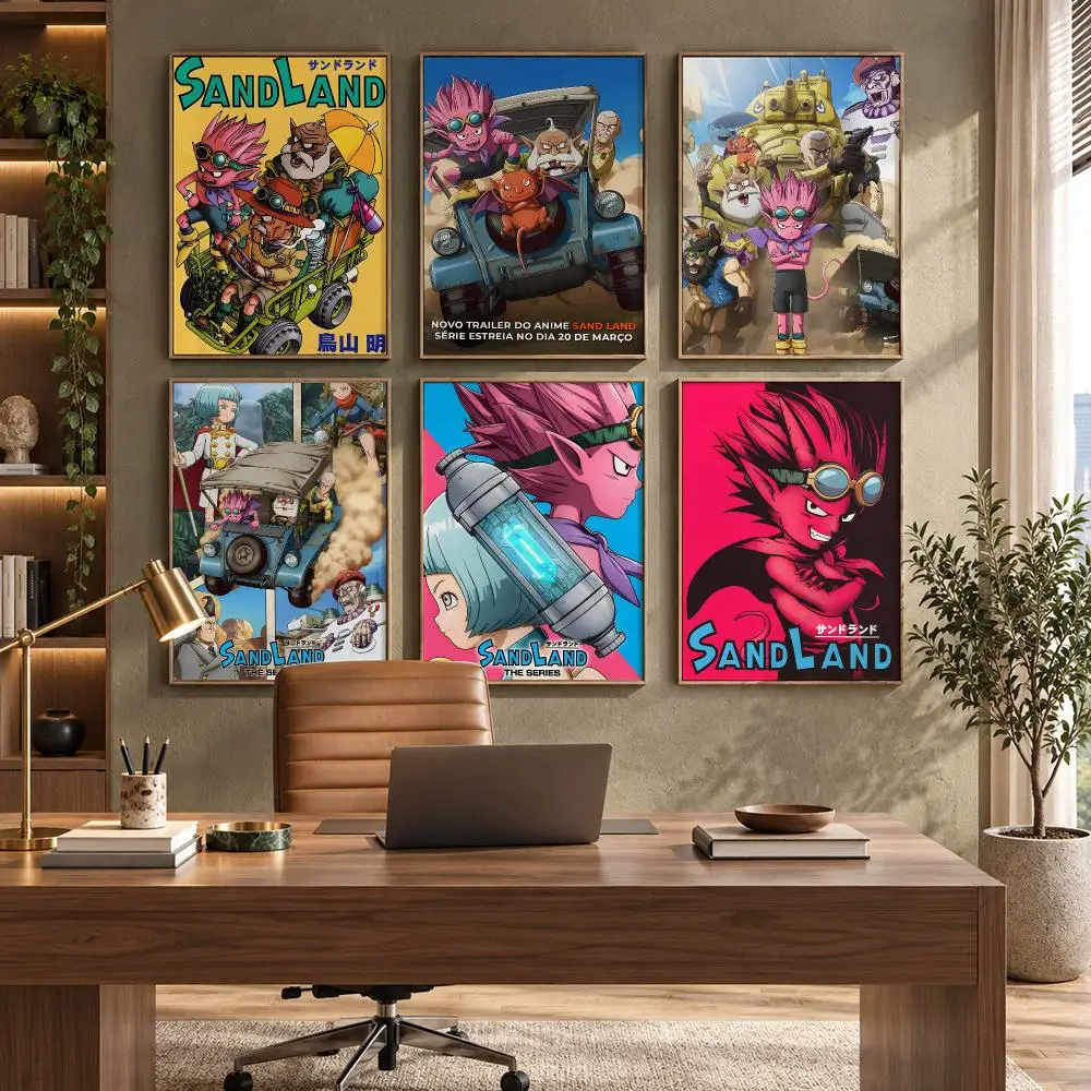 SAND LAND Anime Poster HD Waterproof Wall Decal for Study, Living Room & Garage, Great Gift for Fans