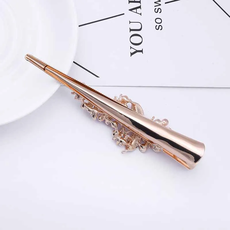 Women Gem Butterfly Steel Hair Clips Pins Hairpins Chinese Vintage Crown Wedding Classical Crystal Spring Clip Hair Accessories