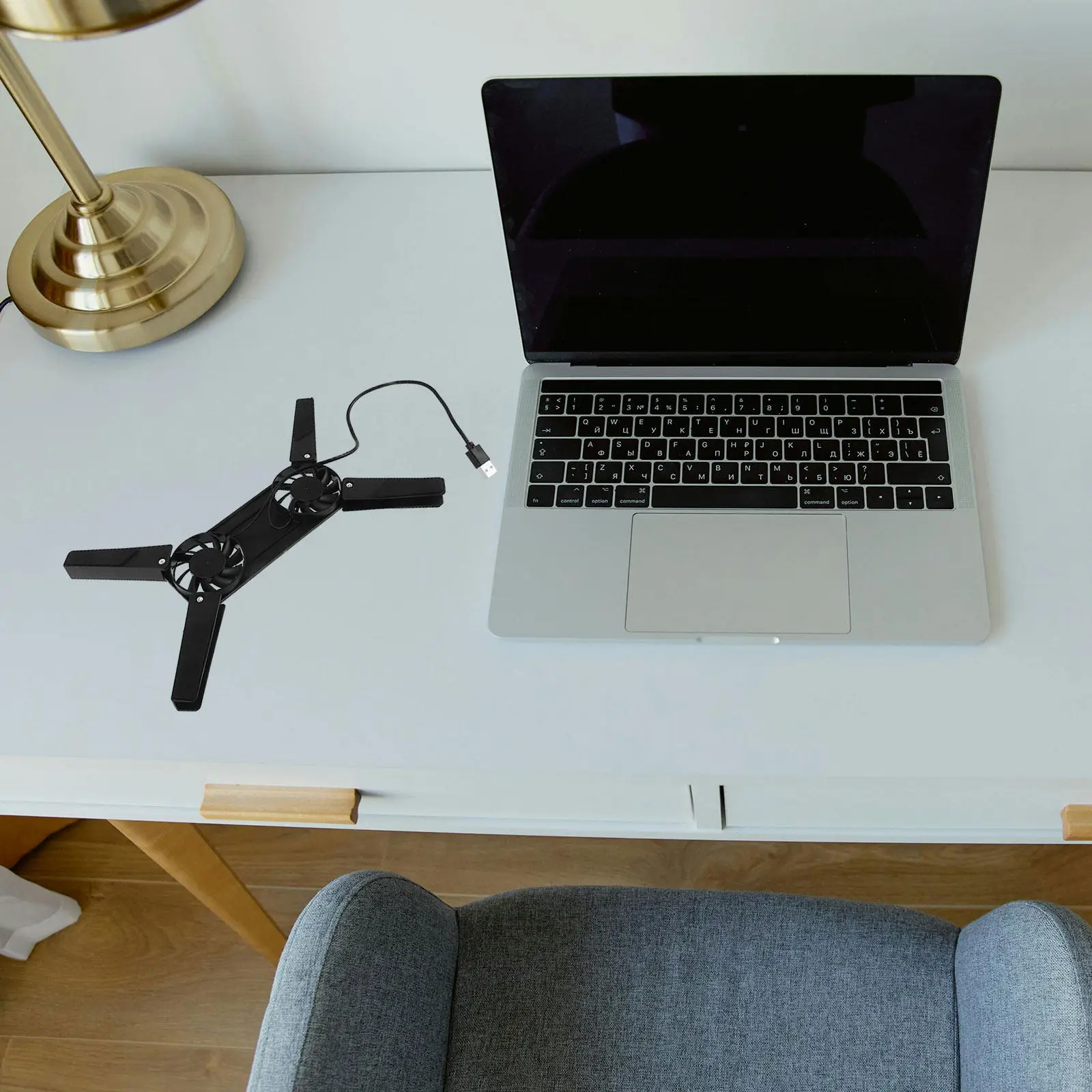 

Профессиональная охлаждающая подставка для ноутбука с высокоскоростным USB-вентилятором, улучшенным воздушным потоком, прочной конструкцией для игровых ультрабуков и настольных ноутбуков