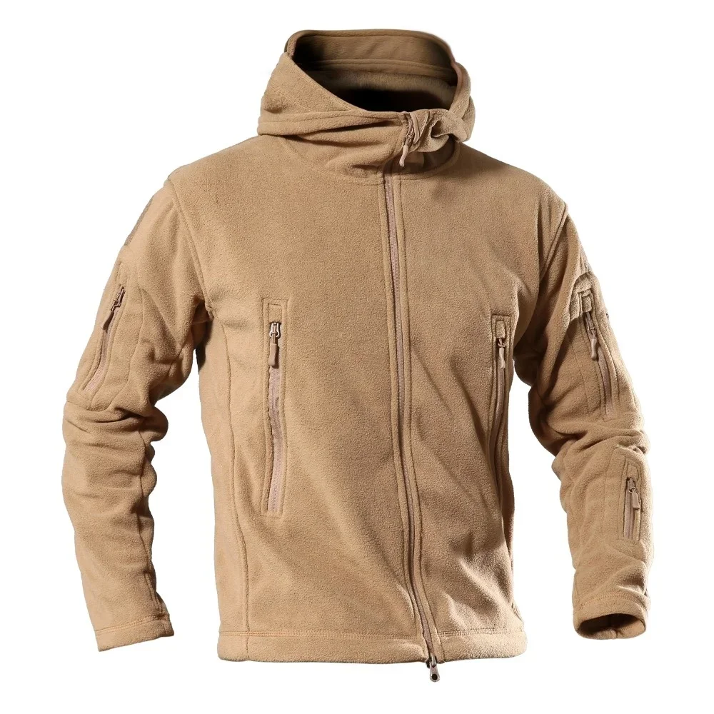 

Hot S-4XL Tactical Military Fleece Shark Skin Softshell Hooded Outdoor Camping Climbing Men Female Sports Hunting Coat