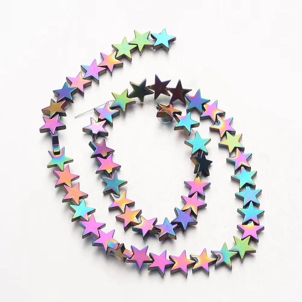 

Synthetic Hematite Bead Strands Gemstone Beads Star Loose Spacer Beads for Jewelry Making DIY Handmade Bracelets Earring