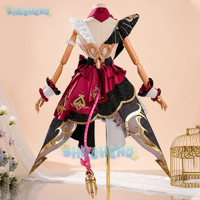 فستان تنكري من Genshin Impact Escoffier قبعة Ousia Fontaine Tasteful Excellence لحفلات الهالوين للنساء والفتيات