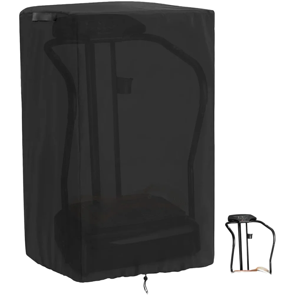 Black Oxford Fabric Cover for Indoor Gym Vibration Plate Dustproof Waterproof UV Protection with Drawstring Bottom