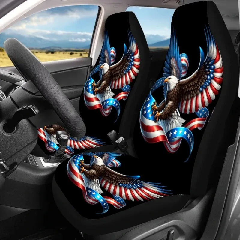 1pc Flying Eagle Leopard Pattern Car Seat Cover Is Suitable for Both Men and Women. It Provides Comprehensive Protection for