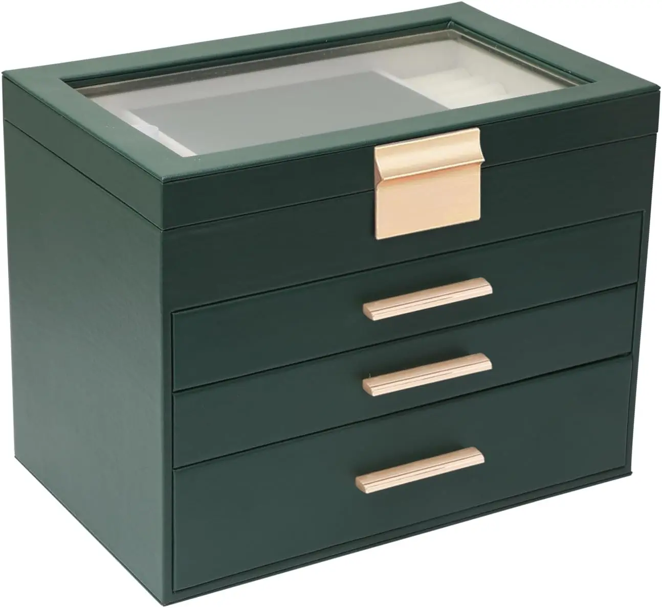 

Jewelry Boxes for Women, White and Black 6 Layer Large Jewelry Box for Necklace, Bracelet, Earrings, Rings Storage, Jewe