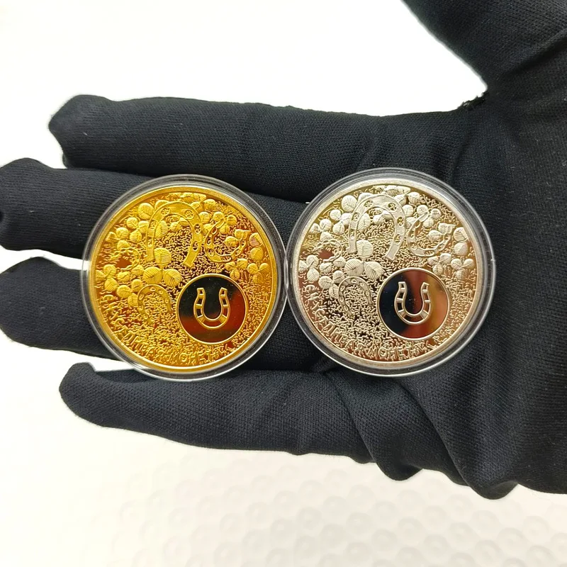 

Day Russia Lucky Gold Silver Commemorative Coin Collect Good Happiness Fortune Blessing Medal Wealth Attracting Gifts