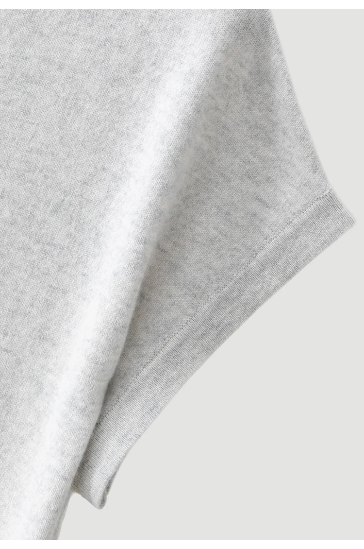 BY4621755 Damen-Weste mit Stehkragen, 100% Kaschmir, Oversized, ärmellos, mit Kettendetails am Rücken und Schlitz, dezenter Luxus für den frühen Herbst. – Detail 19