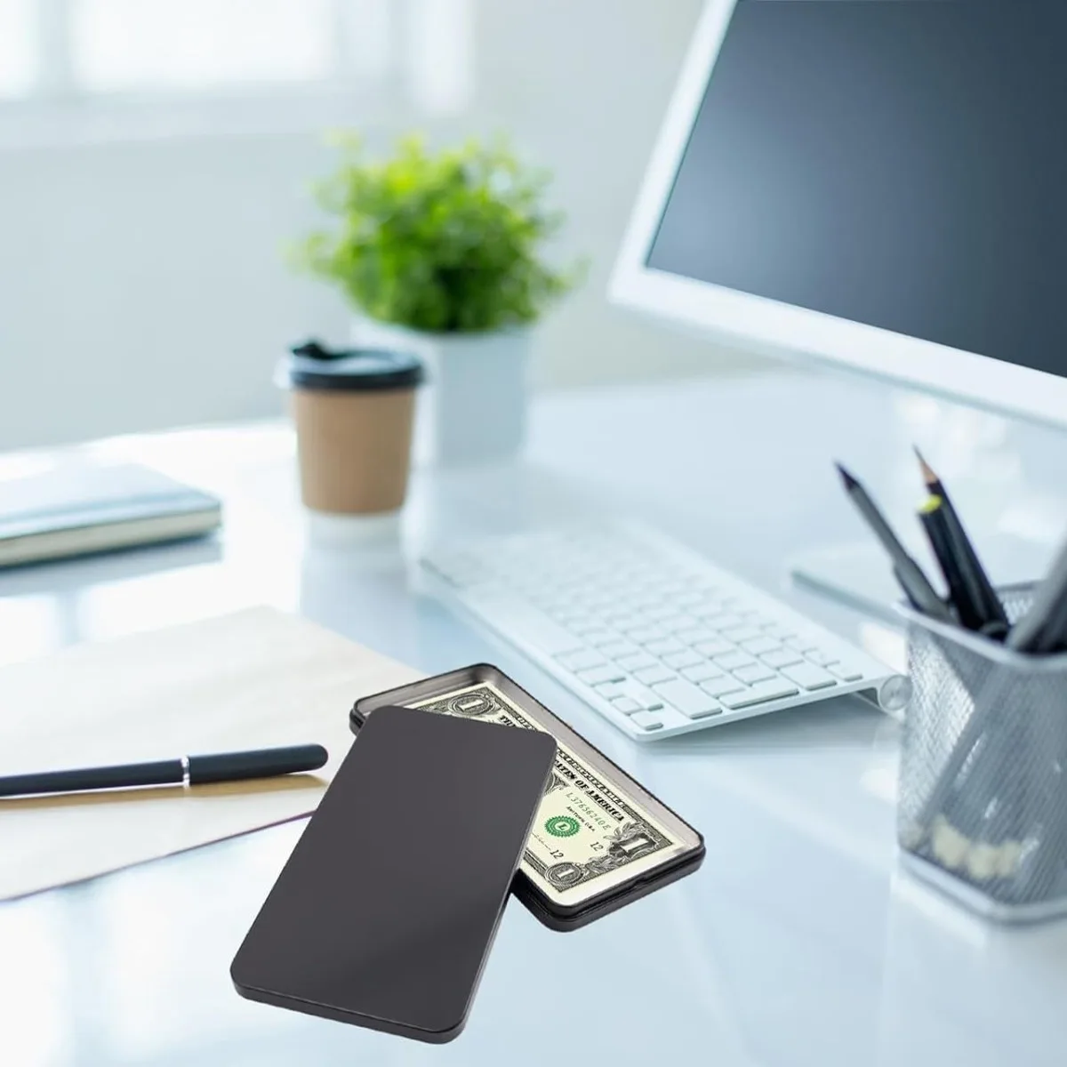 Money Hiding Artifact Rectangular Pill Box Mobile Phone Storage Portable Black Pill Box Candy Box Money Hiding Box Storage Box