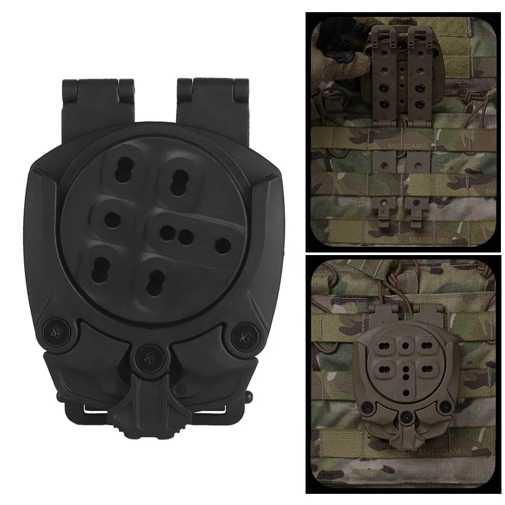 

Tactical Airsoft Holster Adapter 360 Degree Revolve Hunting Shooting Gun Holster Base Adapter MOLLE System Mounting Accessories