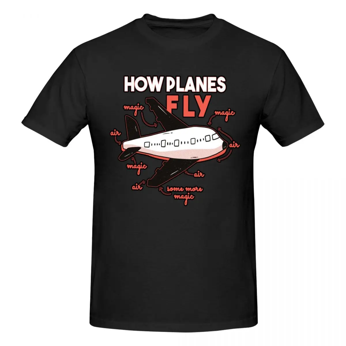 

Men How Do Planes Fly Vintage T Shirt Vintage Oversized Cotton Crewneck Custom Sleeve T Shirts For Men