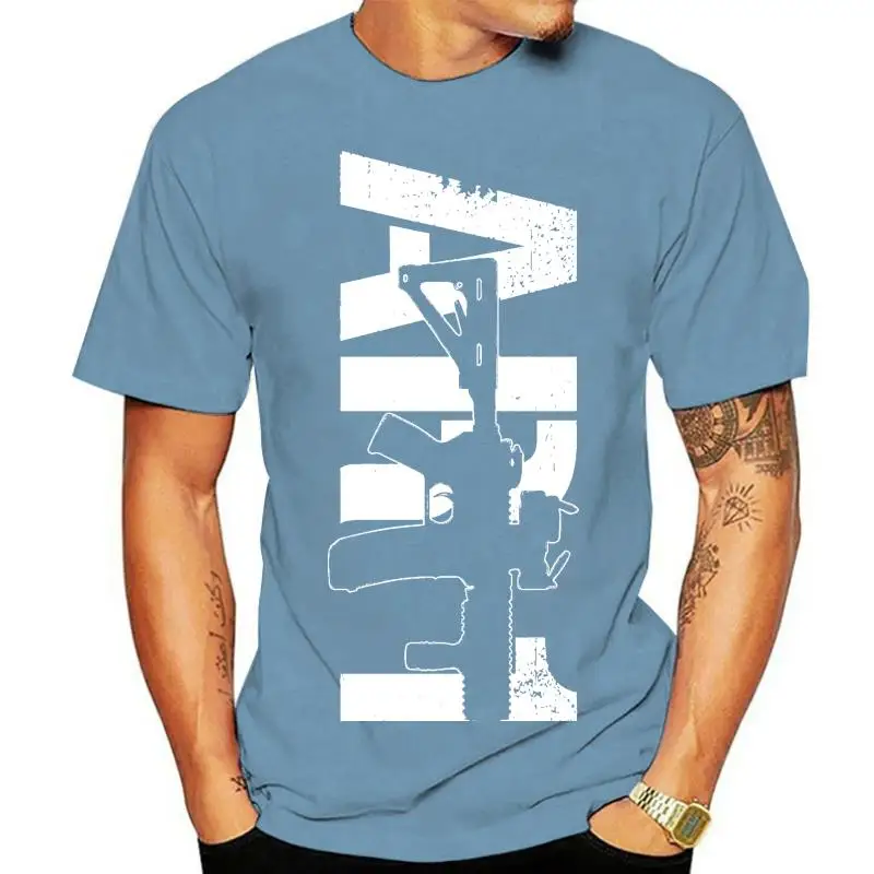 

AR 15 Silhouette 2nd Amendment Gun Rights T Shirt Men Women Humorous Cotton TEE Shirt