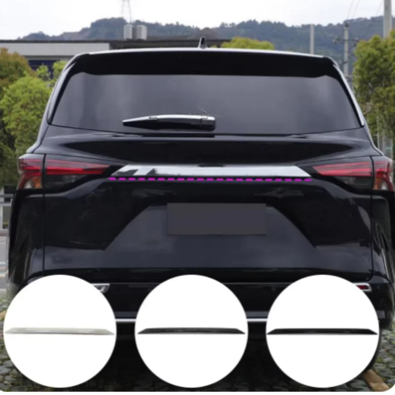 

For Toyota Sienna 2021 -2024 Rear Trunk Tailgate Lid Cover Trim Car Styling Exterior Accessories Decoration Stickers 1Pcs