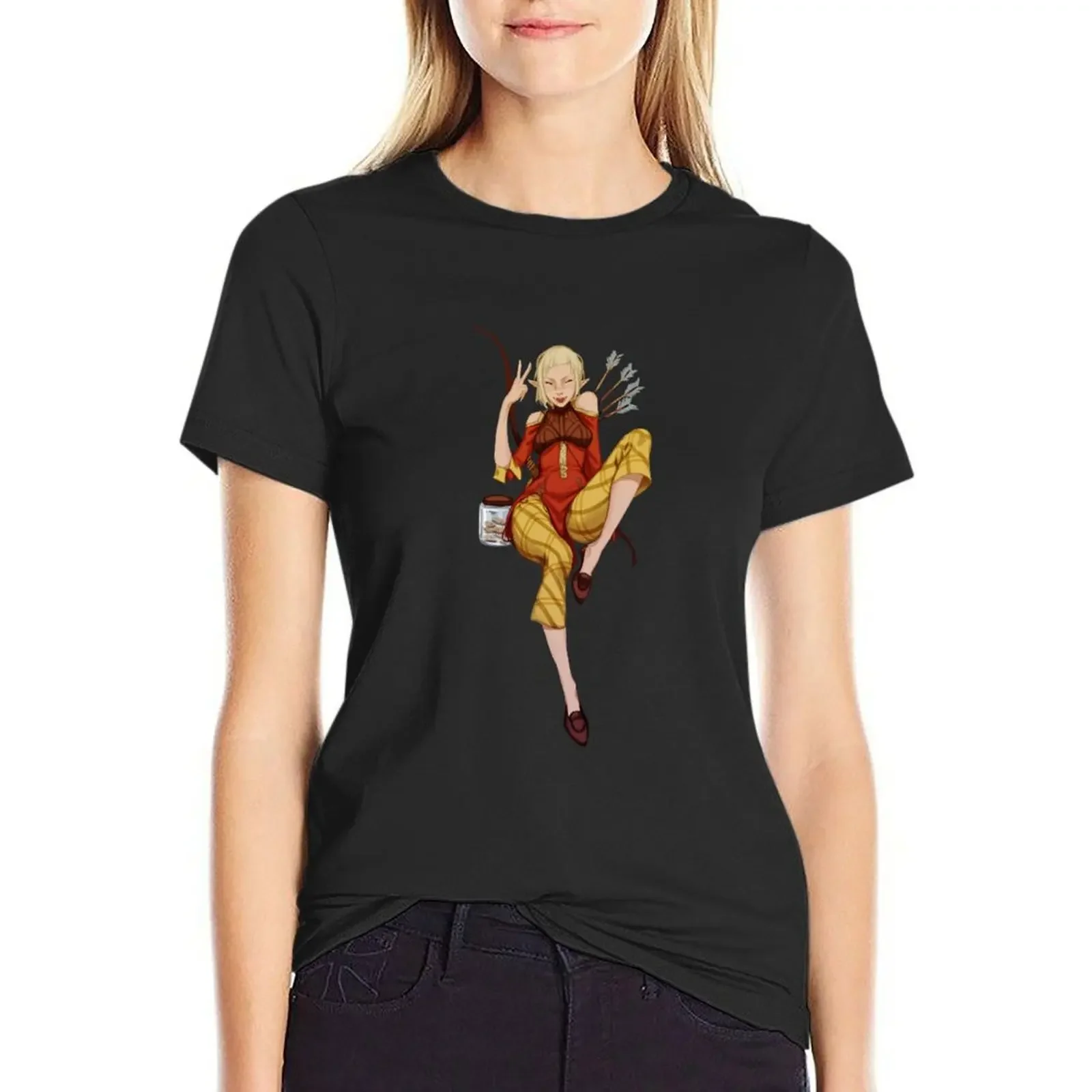

DAI crew Sera T-Shirt lady clothes korean fashion female t shirts for Women graphic