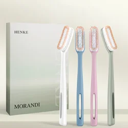 4-Pack/Box U-Shaped Large Head Toothbrush with Soft Bristles for Efficient Cleaning, Extra-Wide Brush Head for Adult Daily Home