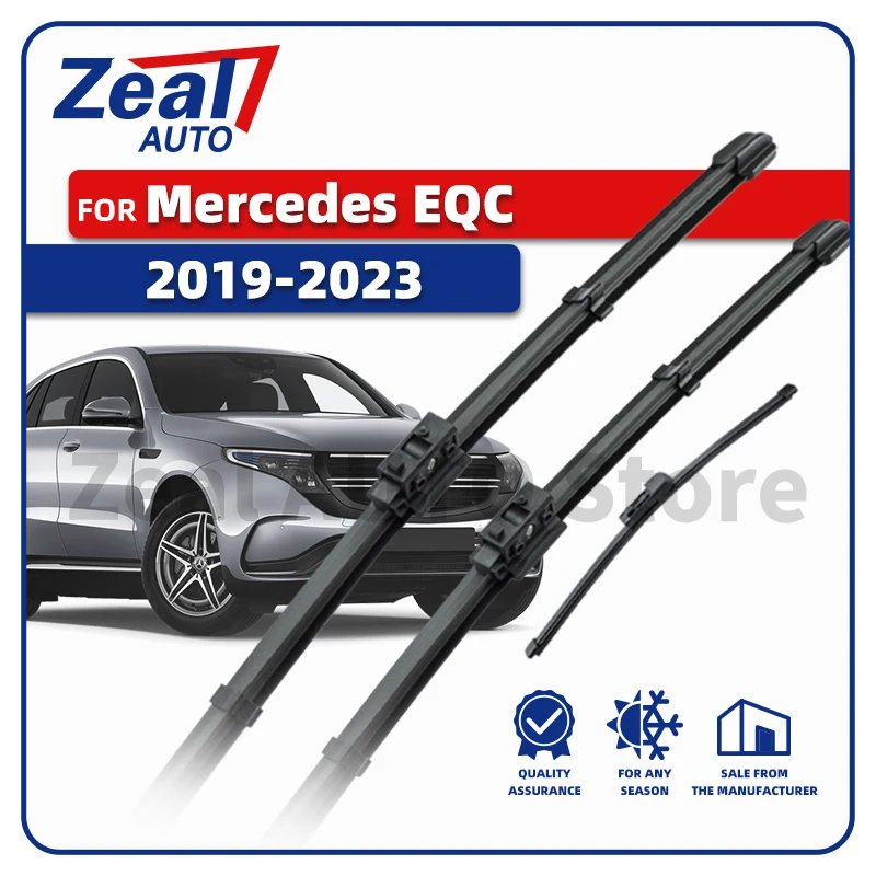 LHD Front Rear Wiper Blades For Mercedes Benz EQC 2019-2023 2020 2021 2022 3x Windshield 22